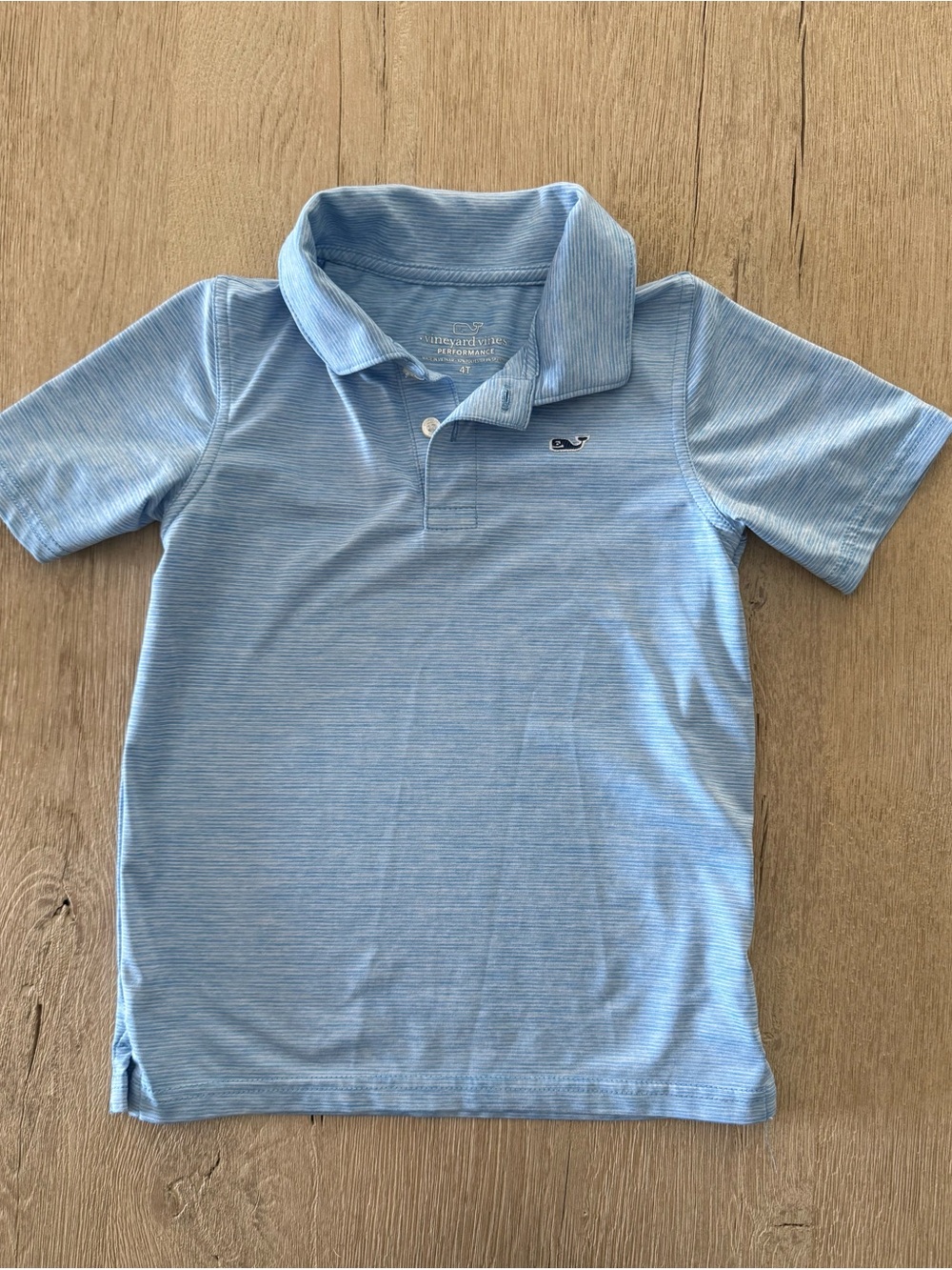 Vineyard Vines Boys' Sky Blue Striped Polo